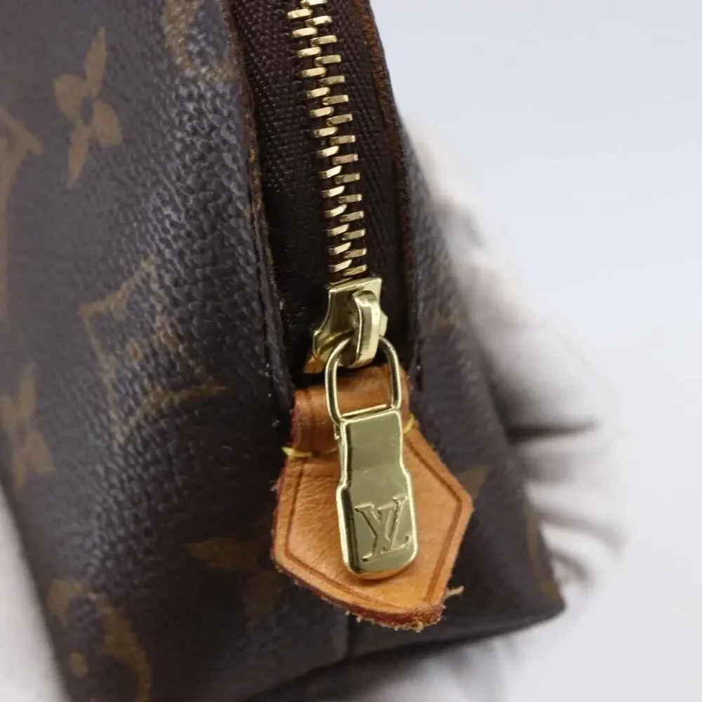 Louis Vuitton Monogram Pochette Cosmetic PM Pouch Brown